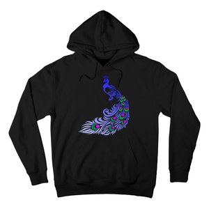 Peacock Colorful Illustration Hoodie