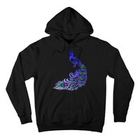 Peacock Colorful Illustration Hoodie