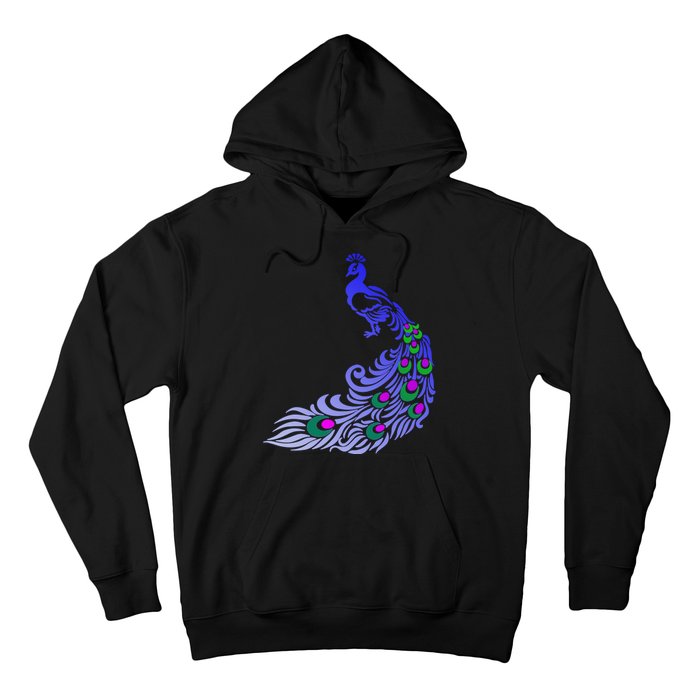 Peacock Colorful Illustration Hoodie