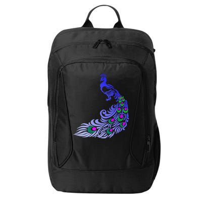 Peacock Colorful Illustration City Backpack