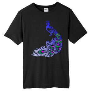 Peacock Colorful Illustration Tall Fusion ChromaSoft Performance T-Shirt