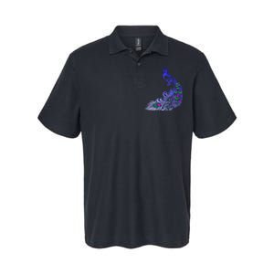 Peacock Colorful Illustration Softstyle Adult Sport Polo