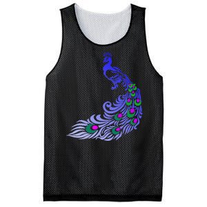 Peacock Colorful Illustration Mesh Reversible Basketball Jersey Tank