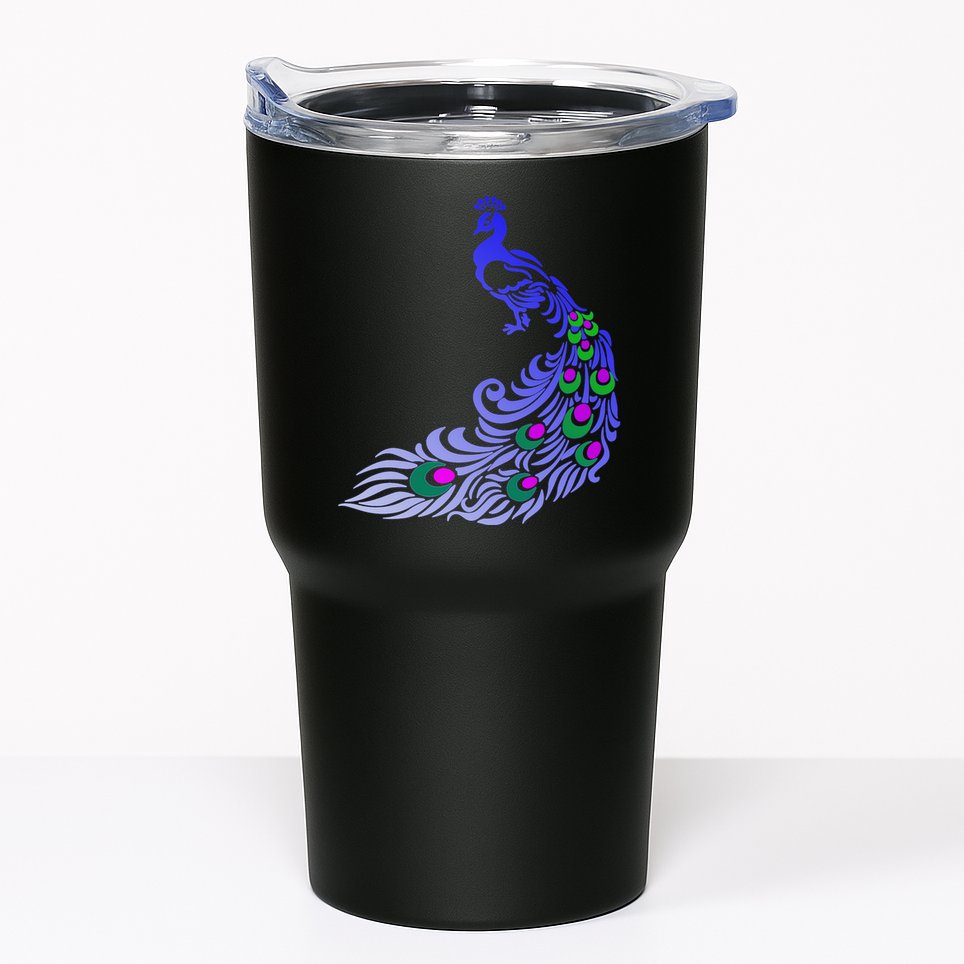 Peacock Colorful Illustration Tumbler