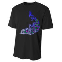 Peacock Colorful Illustration Performance Sprint T-Shirt