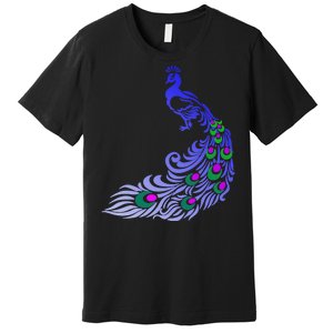 Peacock Colorful Illustration Premium T-Shirt