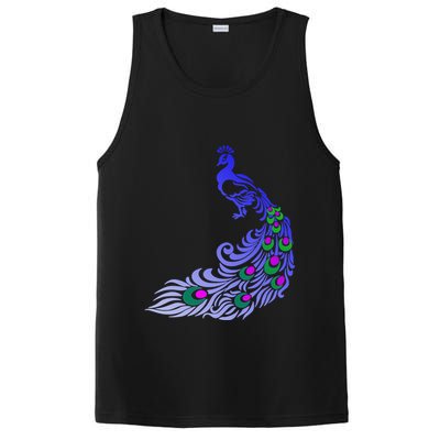 Peacock Colorful Illustration PosiCharge Competitor Tank