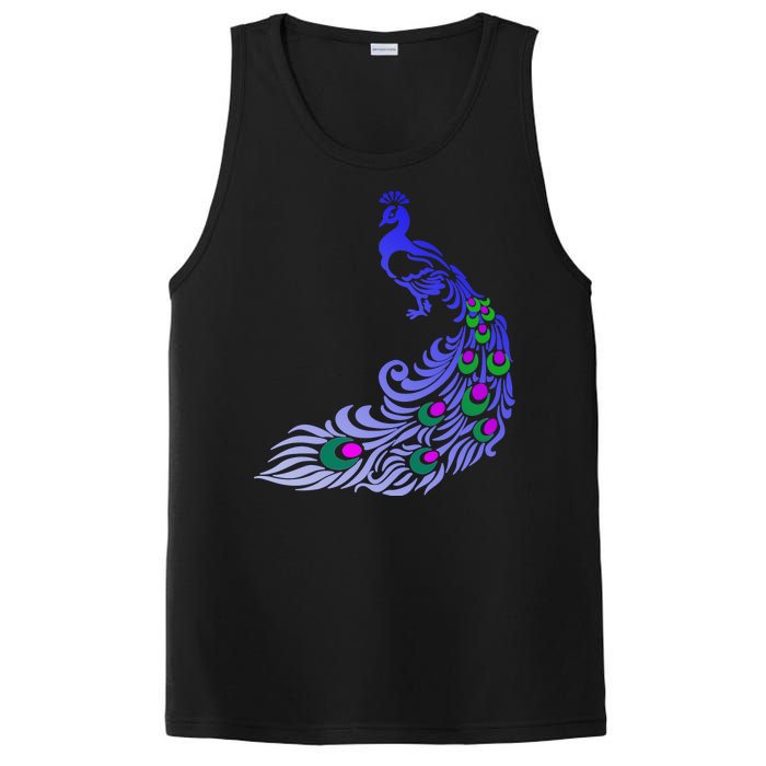 Peacock Colorful Illustration PosiCharge Competitor Tank