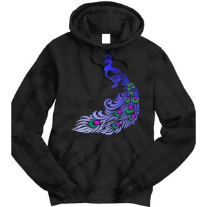 Peacock Colorful Illustration Tie Dye Hoodie