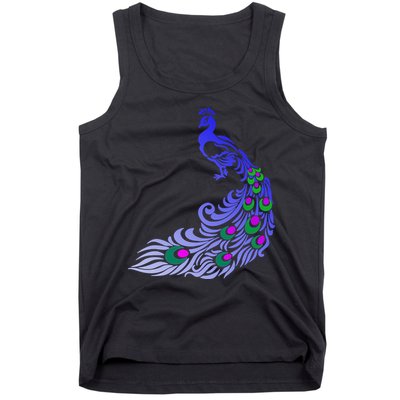 Peacock Colorful Illustration Tank Top