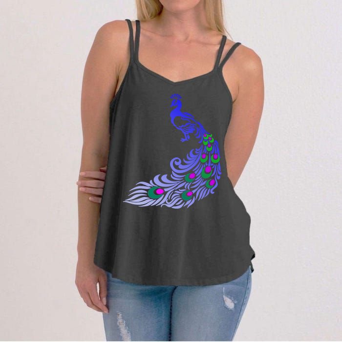 Peacock Colorful Illustration Women's Strappy Tank