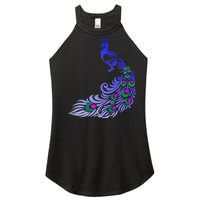 Peacock Colorful Illustration Women's Perfect Tri Rocker Tank