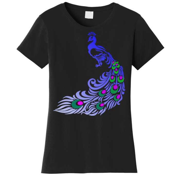 Peacock Colorful Illustration Women's T-Shirt