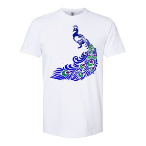 Peacock Colorful Illustration Softstyle CVC T-Shirt