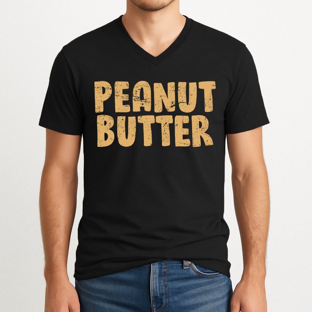 Peanut Butter Matching V-Neck T-Shirt