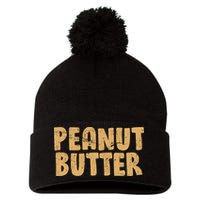 Peanut Butter Matching Pom Pom 12in Knit Beanie
