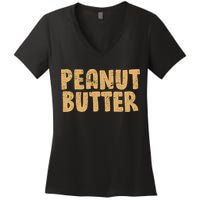 Peanut Butter Matching Women's V-Neck T-Shirt