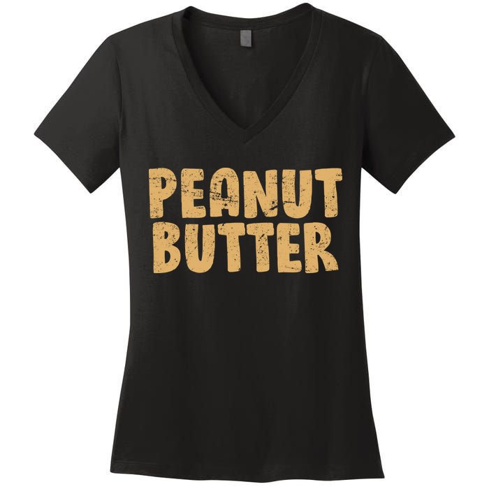 Peanut Butter Matching Women's V-Neck T-Shirt