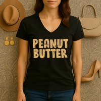 Peanut Butter Matching Women's V-Neck T-Shirt
