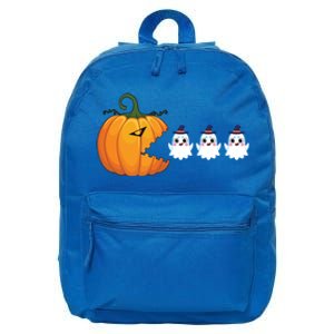 Pumpkin Eating Boo Ghost Gamer Halloween Gift 16 in Basic Backpack