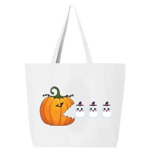 Pumpkin Eating Boo Ghost Gamer Halloween Gift 25L Jumbo Tote