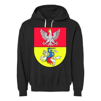 Polish Eagle Bialystok Coat Of Arms City Garment-Dyed Fleece Hoodie