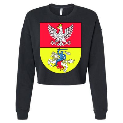 Polish Eagle Bialystok Coat Of Arms City Cropped Pullover Crew