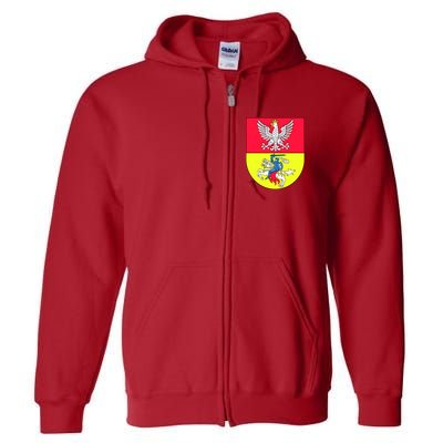 Polish Eagle Bialystok Coat Of Arms City Full Zip Hoodie