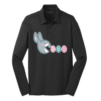 Pac Easter Bunny Silk Touch Performance Long Sleeve Polo