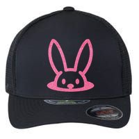 Peaking Easter Bunny Cute Flexfit Unipanel Trucker Cap