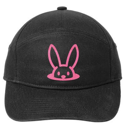 Peaking Easter Bunny Cute 7-Panel Snapback Hat