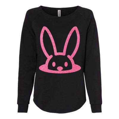 Peaking Easter Bunny Cute Womens California Wash Sweatshirt