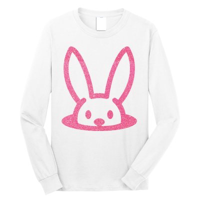 Peaking Easter Bunny Cute Long Sleeve Shirt