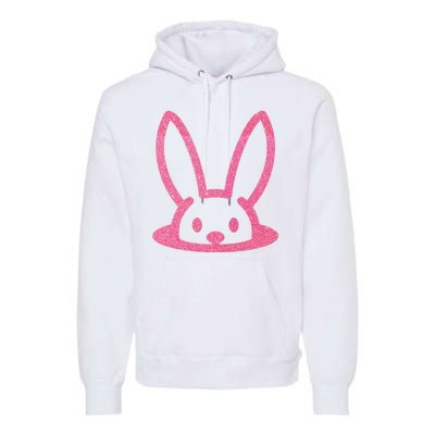 Peaking Easter Bunny Cute Premium Hoodie