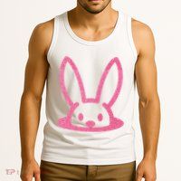 Peaking Easter Bunny Cute Tank Top