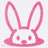 Peaking Easter Bunny Cute Short Acrylic Beanie