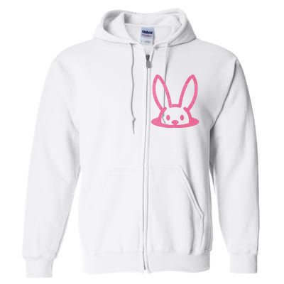 Peaking Easter Bunny Cute Full Zip Hoodie