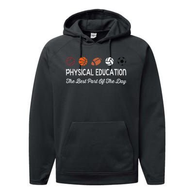 Physical Education Best Part Of The Day Phys Ed Pe Teacher Performance Fleece Hoodie