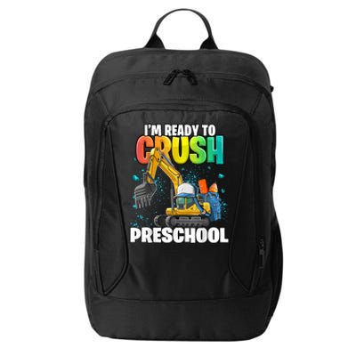 Preschool Excavator Construction Back To School Boy City Backpack