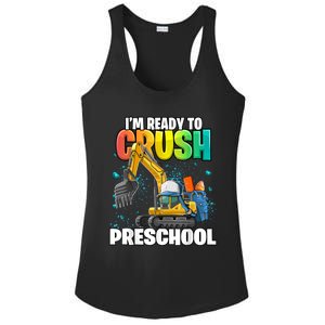 Preschool Excavator Construction Back To School Boy Ladies PosiCharge Competitor Racerback Tank