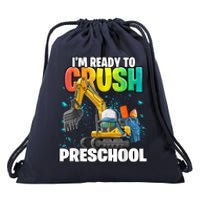 Preschool Excavator Construction Back To School Boy Drawstring Bag