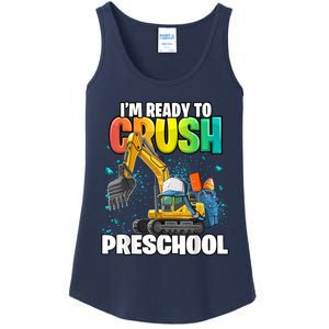 Preschool Excavator Construction Back To School Boy Ladies Essential Tank