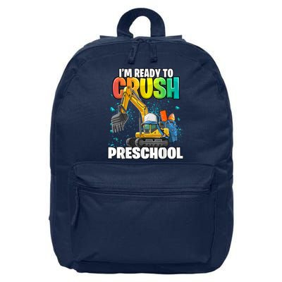 Preschool Excavator Construction Back To School Boy 16 in Basic Backpack