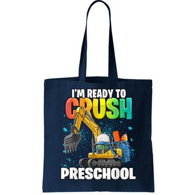 Preschool Excavator Construction Back To School Boy Tote Bag