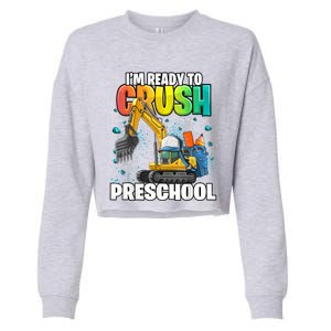 Preschool Excavator Construction Back To School Boy Cropped Pullover Crew