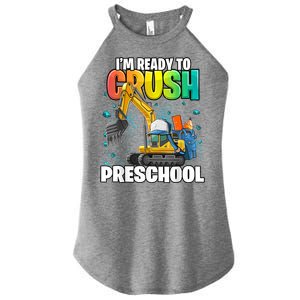 Preschool Excavator Construction Back To School Boy Women's Perfect Tri Rocker Tank