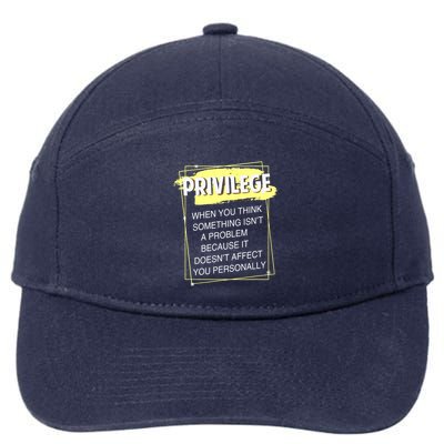 Privilege Explained Civil Rights & Black History Month 7-Panel Snapback Hat