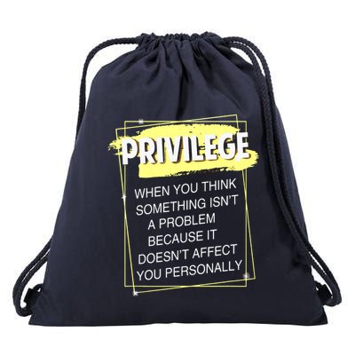 Privilege Explained Civil Rights & Black History Month Drawstring Bag