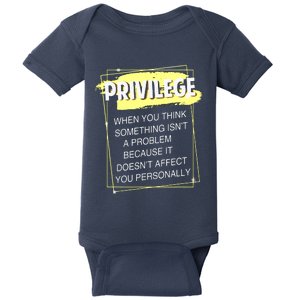 Privilege Explained Civil Rights & Black History Month Baby Bodysuit