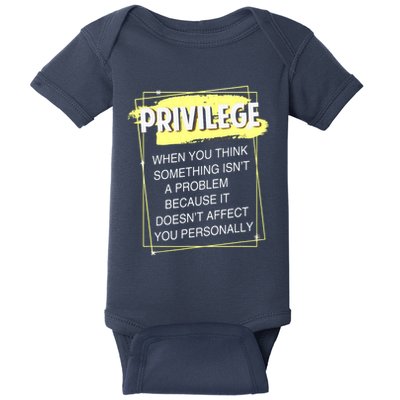 Privilege Explained Civil Rights & Black History Month Baby Bodysuit